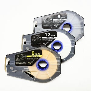 캐논 호환 라벨 테이프 블랙 실버 화이트 옐로우 6mm 9mm 12mm 전 기종