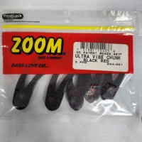 ZOOM 울트라 바이브 정크 3인치웜 5마리입 블랙레드칼라