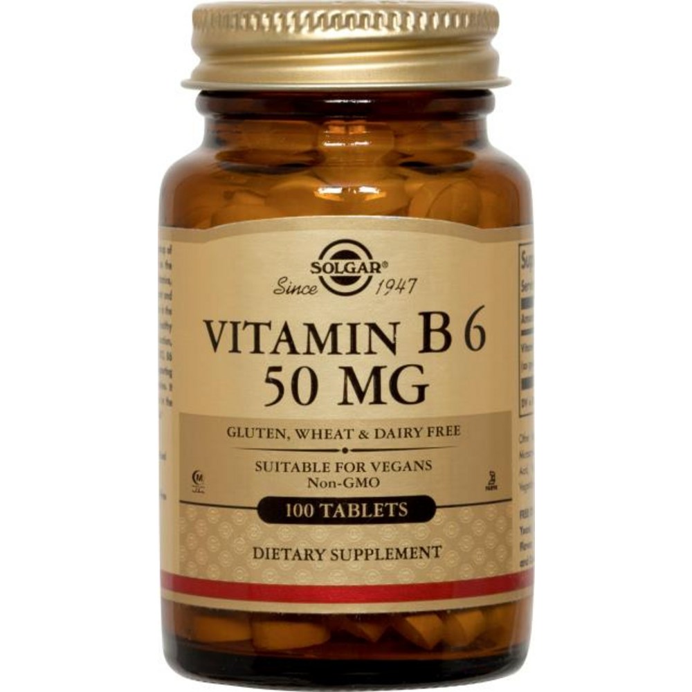 솔가 <b>비타민B6</b> 50mg 100정 글루텐<b>프리</b>