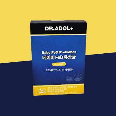 [1개월분] 닥터아돌 <b>베이비</b> FeD 유산균 키즈 어린이 아기 <b>노스랩</b> (1박스)
