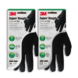 1+1 3M 슈퍼터프 4플러스 코팅 장갑 S/M/L 그립 안전 작업용 장갑