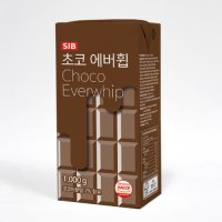 [아이스박스 포함] 오버런이 뛰어난 에버휩 초코 생크림 1kg 휘핑크림 식물성