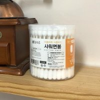 나무 국산 둥근 회오리 유아 멸균 원형 원터치 샤워면봉 100P(종이)