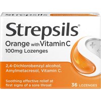 Strepsils Orange with Vitamin C 스트렙실 오렌지 비타민 C 36정