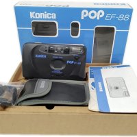 필름 카메라 다회용 코니카 POP EF-88 35mm 포인트 앤 슈트 플래시 내장 포커스 프리