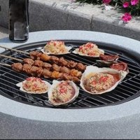 맥반석화로 캠핑 BBQ 옥수수 삼겹살 그릴 스톤 화로대