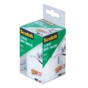 3M 스카치 매직테이프 리필 세이빙팩 810R-612 6롤 (12mmX18m)