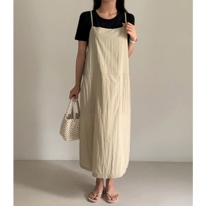 (무료배송)올슨 나일론 포켓원피스(3color) [롱원피스 나시원피스 여름소재 얇은끈 길이조절 루즈핏 체형커버 동남아여행 동남아원피스 다낭 세부]