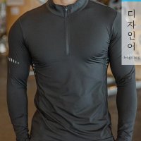 남성 아웃도어 티 셔츠 스포츠 면 티 남자 등산 집업