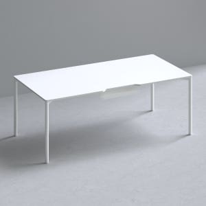 209애비뉴 제로데스크 에보 멀티 컴퓨터 책상 2000x1000mm, 화이트+화이트