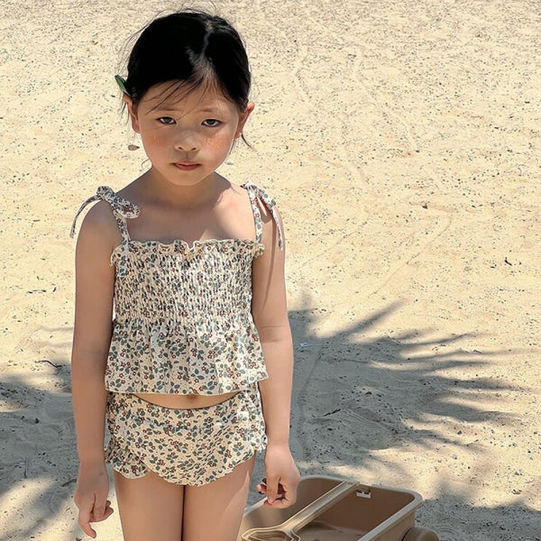 유아 돌 아기 수영복 여아 래쉬가드 러블리탱크 아이보리 비키니