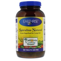 Earthrise 스피루리나 내추럴 500 Mg 360정 Spirulina Natural