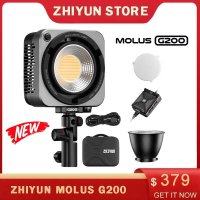 룩스패드 방송 촬영 조명 장비 ZHIYUN MOLUS G200 LED 비디오 조명, 사진 유튜브, 틱톡, 야외 촬영용 필 라이트,