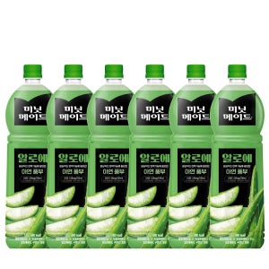 미닛메이드 알로에 1.5L X 6개 PET 주스 과일 음료수