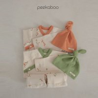 B-06146 피카부 23당근배냇세트 2color 신생아 아기 배냇저고리 바지 꼭지모자