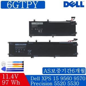 6GTPY H5H20 델 XPS15 9560 7590 Precision 5520 배터리Q