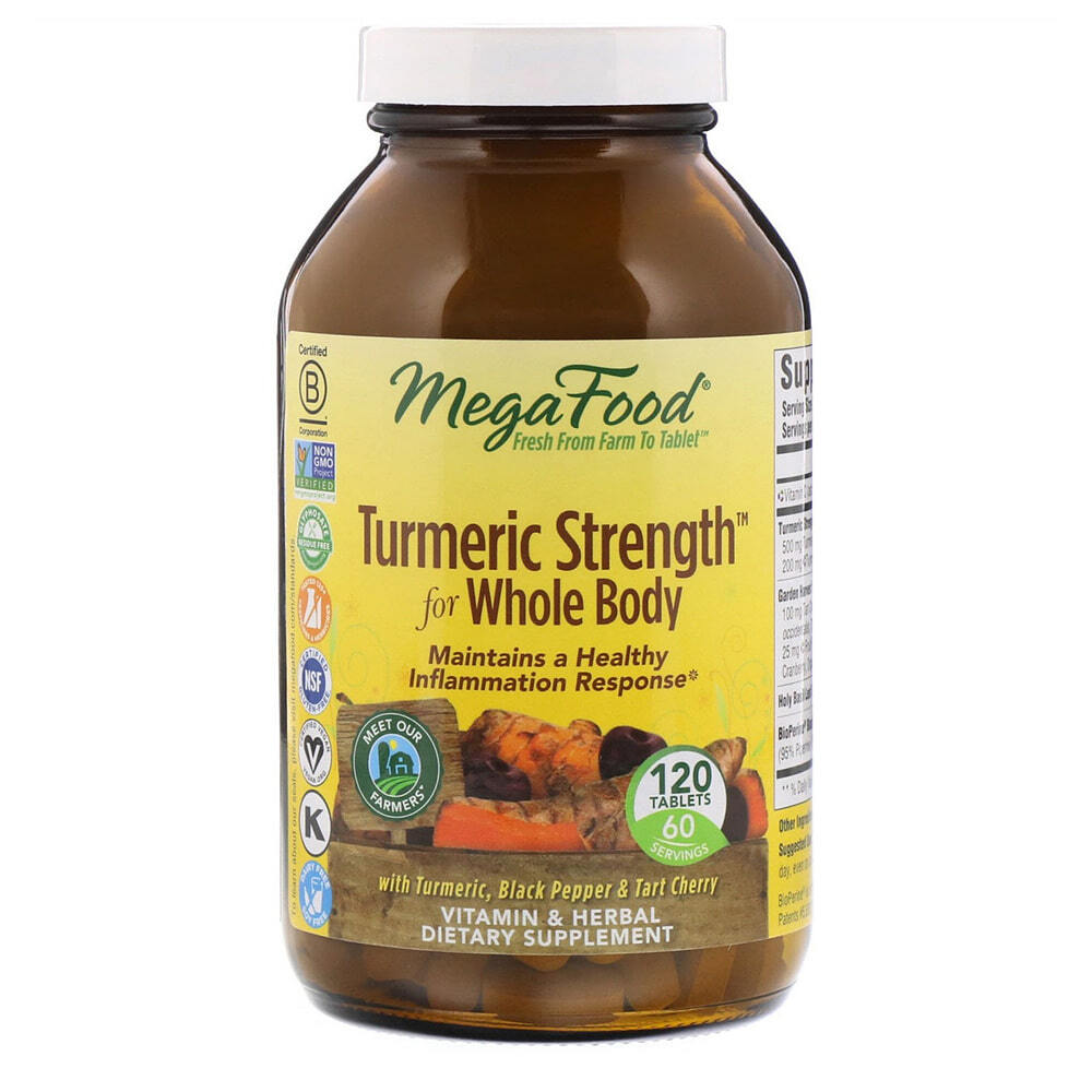 Megafood 메가푸드 <b>터메릭 스트렝스</b> 홀 바디 120정 Turmeric