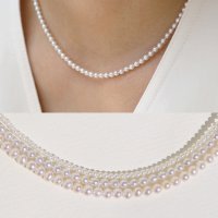 14k 18k 고광택 미니 담수진주목걸이 진주비드 2mm, 3mm, 4mm