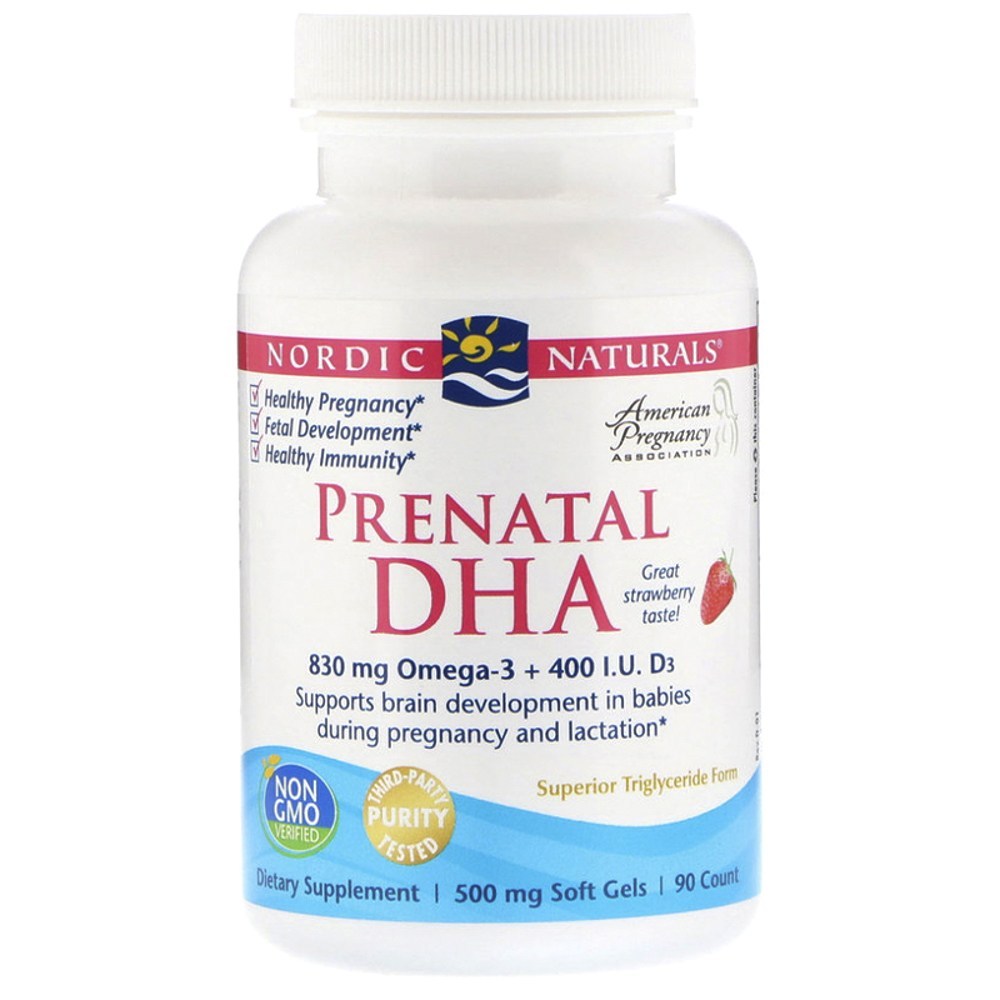노르딕내츄럴스 <b>프리네이탈 DHA</b> 스트로베리 500mg 90캡슐
