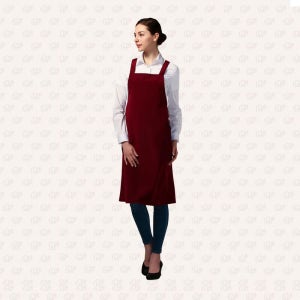요들 베이직 앞치마 와인 BA074(찍찍이)