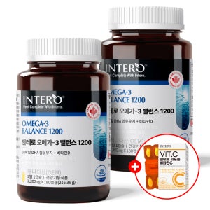 인테로 오메가3 밸런스 1200 180캡슐 X 2병 (12개월분) DHA EPA 임산부 엔초비