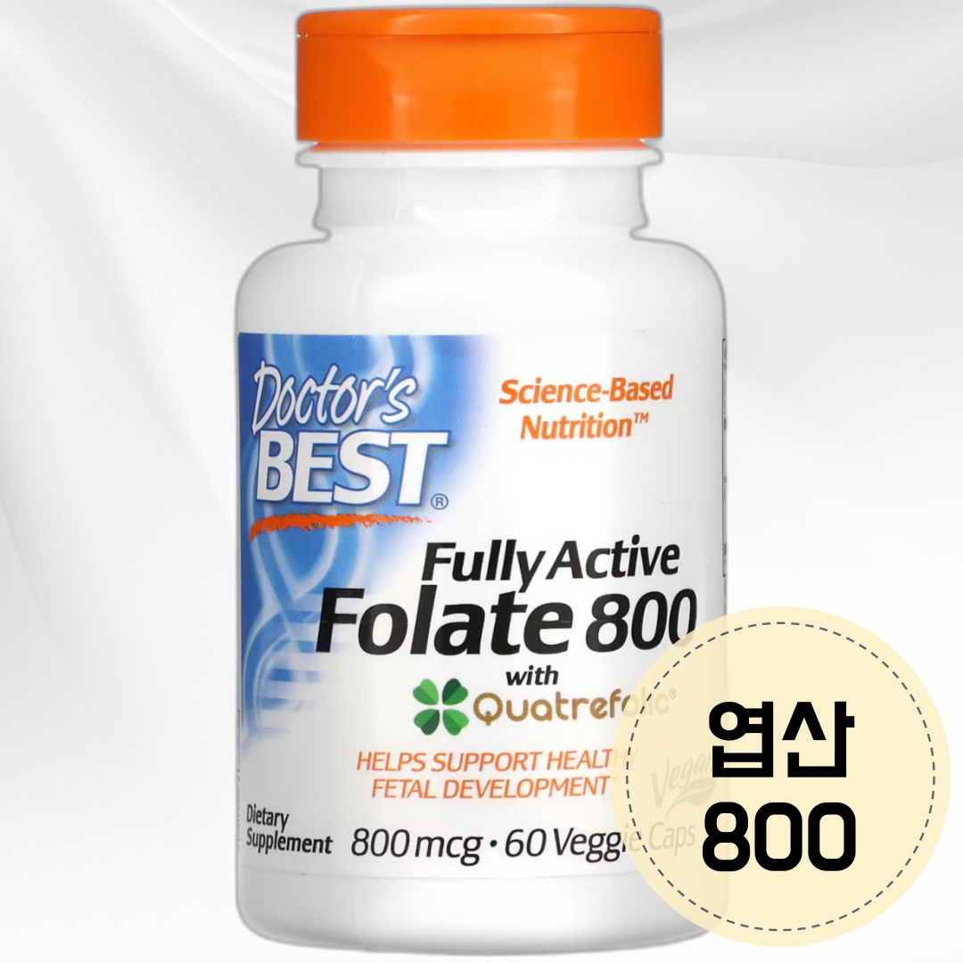 닥터스베스트 <b>메틸엽산</b> 4세대 활성엽산 800 60캡슐