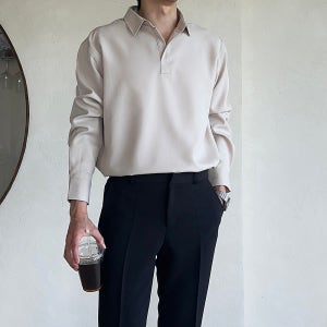 남자 셔츠 오버핏 빅사이즈 실크 구김없는 남방 남자 와이셔츠