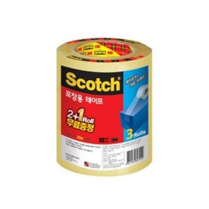 3M 스카치 포장용 박스테이프 투명 3625V 2+1롤 (48mmX25m)