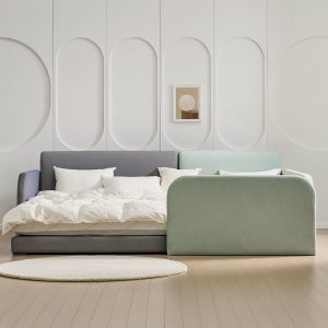 패밀리컨셉 알리 저상형 패밀리침대 기능성 패브릭 SS+Q(1100+1500mm) 갤럭시
