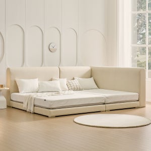 패밀리컨셉 마샤 저상형 패밀리침대 기능성 패브릭 SS+Q(1100+1500mm) 갤럭시
