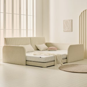 패밀리컨셉 에블린 저상형 패밀리침대 기능성 패브릭 SS+Q(1100+1500mm) 갤럭시