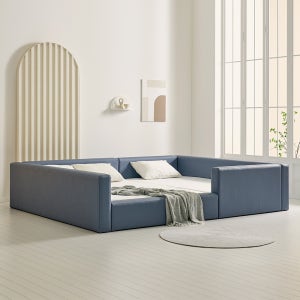 패밀리컨셉 빅토리아 매립형 패밀리침대 기능성 패브릭 SS+Q(1100+1500mm) PU