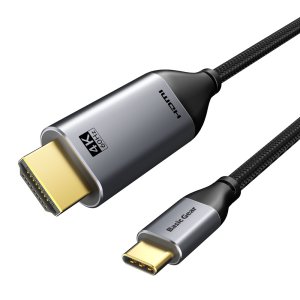 베이직기어 C타입 to HDMI v2.0 핸드폰 TV연결 미러링 케이블 1M