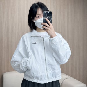 나이키 여성 바람막이 우븐 윈드러너 런닝 후드 크롭 재킷