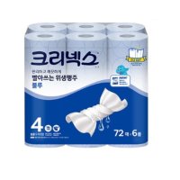 유한킴벌리 크리넥스 빨아쓰는 위생행주 블루 72매 6개