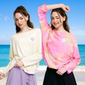 여성 스트링 오버핏 긴팔 래쉬가드 루즈핏 체형커버 수영복 오버핏 빅사이즈 비치웨어