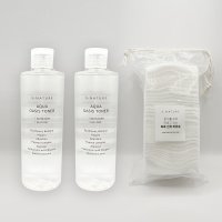 1+1 에스네이처 아쿠아 오아시스 토너 300ml+300ml+화장솜60매 세트