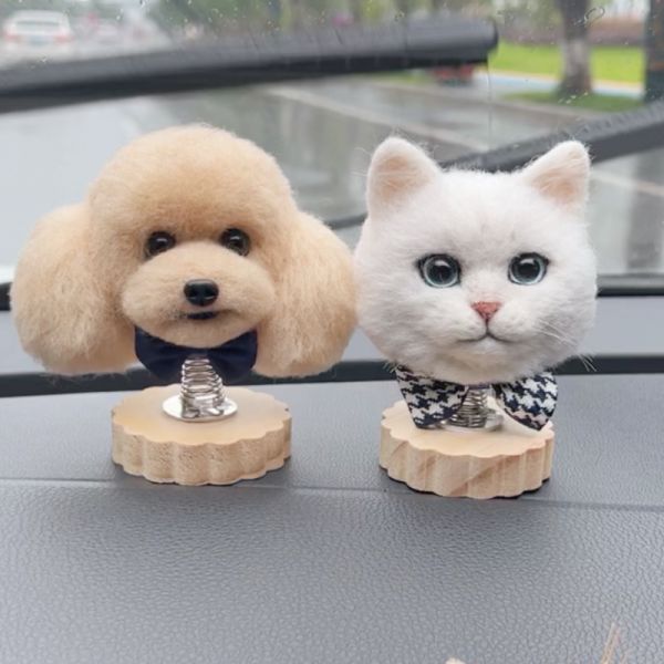 울 펠트 반려동물 맞춤제작 차량용 장식 DIY 스탬프 핸드메이드