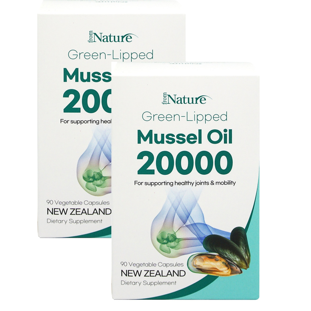 뉴질랜드 <b>프럼네이처 초록입홍합</b> 초록 홍합 오일 20000 90캡슐 x 2통