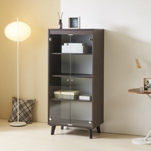 모던탑21 이지-글라스 600-4단 장식장 [ 진열장 ] 유리진열장 피규어장 레고장