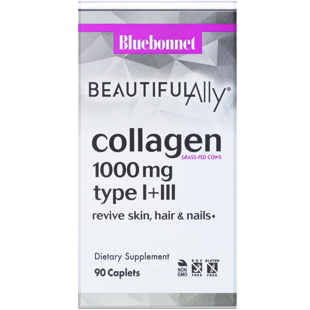 블루보넷 Beautiful Ally <b>콜라겐</b> Type I+III 1,000 mg 90정 프로틴