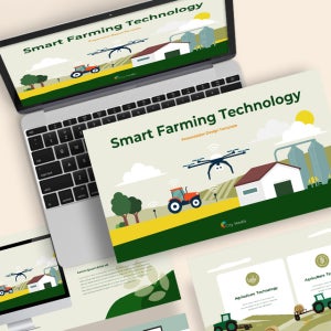 스마트 농업 기술 파워포인트 PPT 템플릿 (농사, 원예, 과학, 기술, 스마트팜, 산업, 로봇, AI)