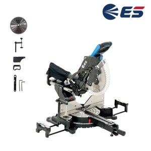 ES산업 슬라이딩 각도절단기 유선 전기 300mm 날포함 2000W 목공 E12SMS