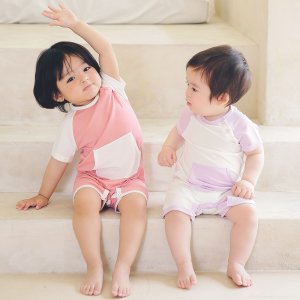 배냇베이비 스마일 우주복 15컬러 / 신생아 내복 베이비 내의 아기 반팔 유아 롬퍼 바디슈트