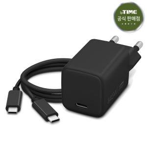 IPTIME UP451 USB PD3.0 TYPE-C 퀵차지4+ GaN 45W 초고속 충전기 블랙 (케이블포함)