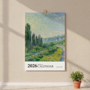 2026년 벽걸이 캘린더 클로드 모네 명화 그림 작품 달력