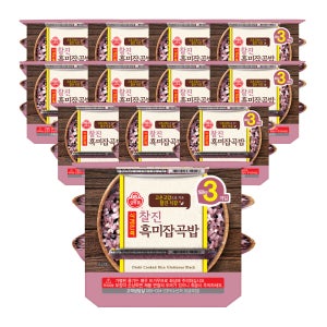 오뚜기 오뚜기밥 식감만족 찰진흑미잡곡밥 210g, 36개
