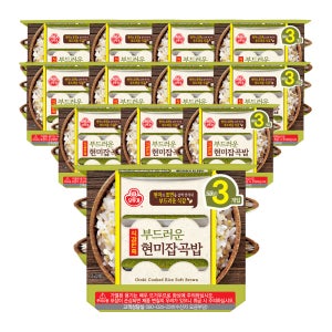 [1BOX] 오뚜기 오뚜기밥 식감만족 부드러운현미잡곡밥 210g, 36개