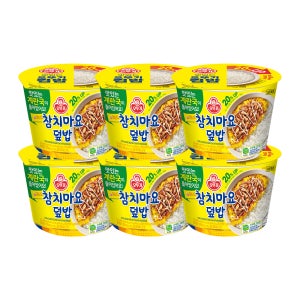 오뚜기 컵밥 참치마요덮밥+즉석 계란국 252g, 6개