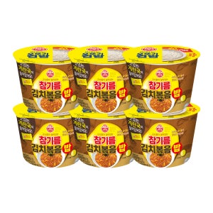 오뚜기 컵밥 참기름김치볶음밥+즉석 계란국 264g, 6개